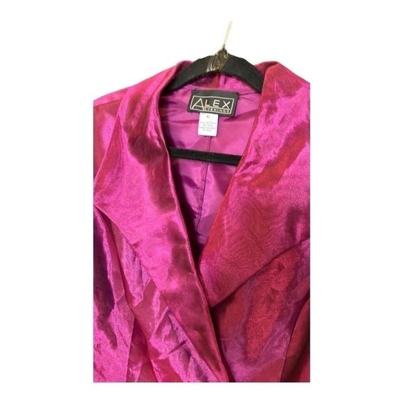 Alex Evenings Iridescent Magenta Bow Jacket XL - Picture 7 of 8
